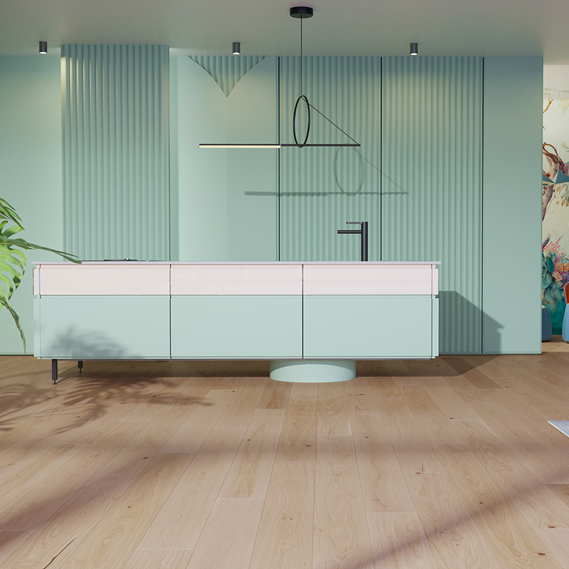 Barlinek Parkettgolv Ek 1-stav Tartufo Bianco 180 Mm  Klickgolv 5gc, Mattlackad, 14x180x2200 Mm, 2,77 M2/pkt
