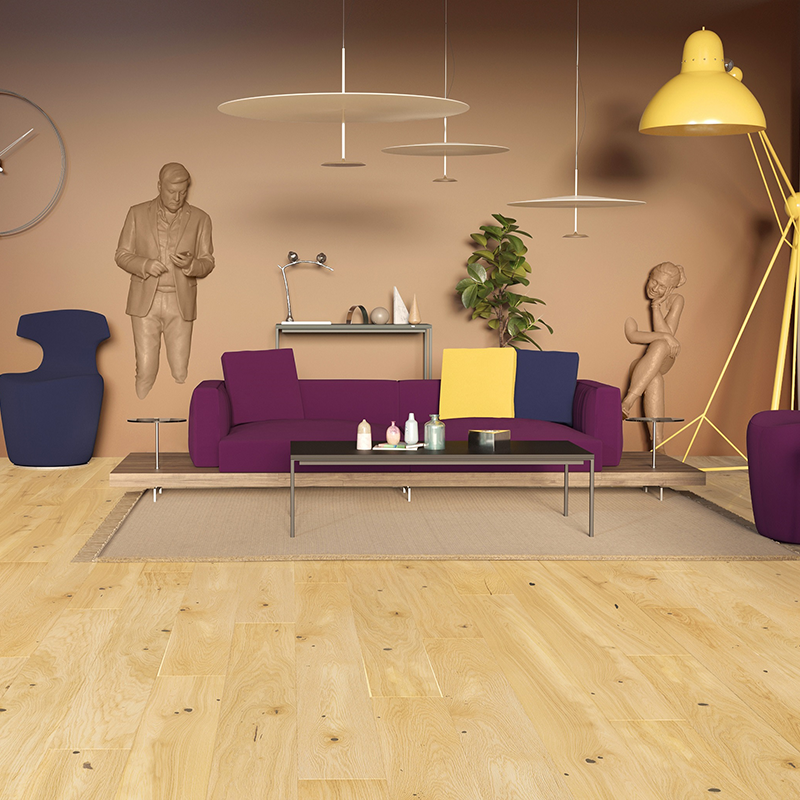 Barlinek Parkettgolv Ek 1-stav Oat Cookies 180 Mm  Klickgolv 5gc, Oljad, 14x180x2200 Mm, 2,77 M2/pkt