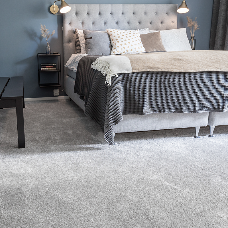 Fibertrone Heltäckningsmatta Platina Ljusgrå 18m2, 4500x4000x19mm, Ljusgrå