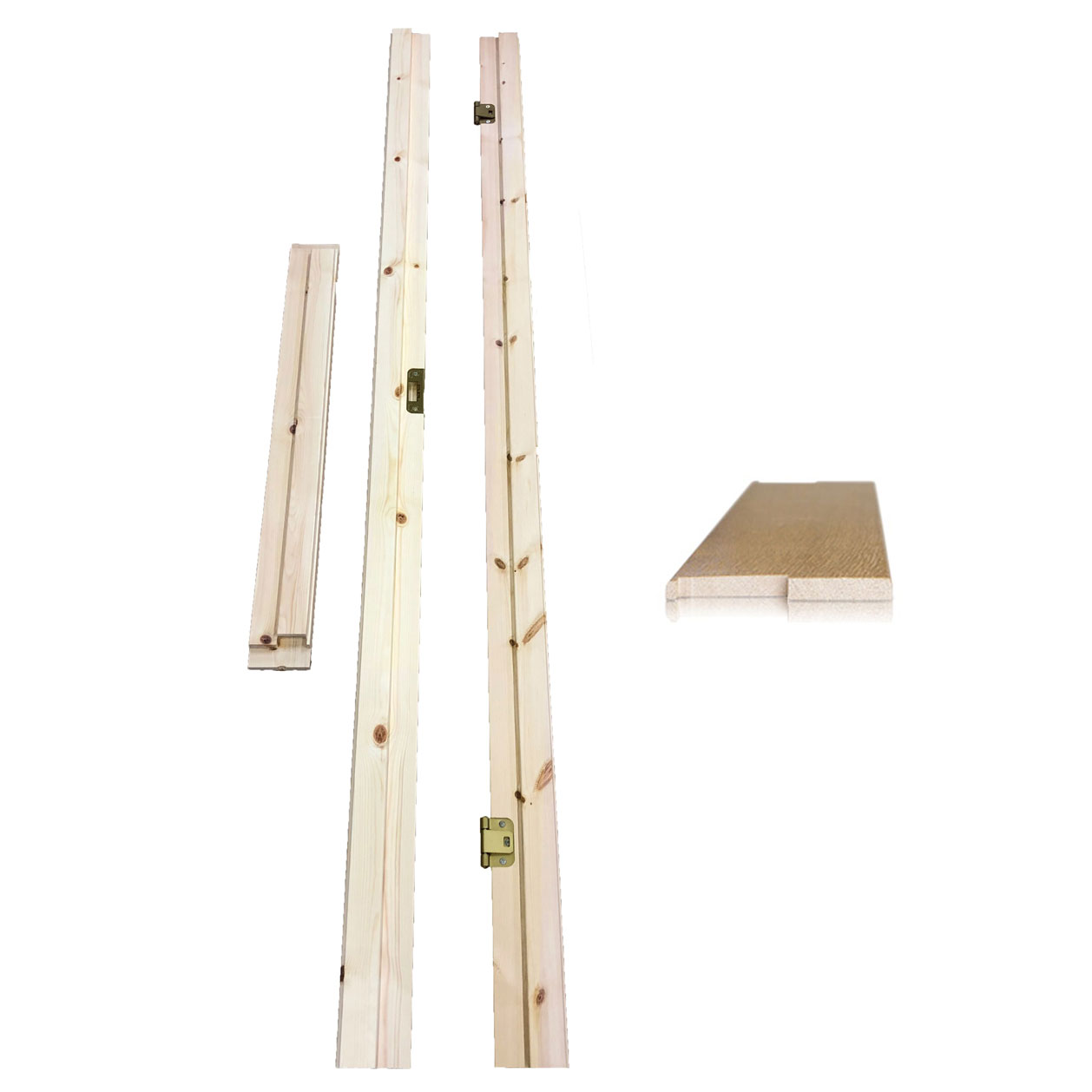 Gk Door Karm 93mm Obeh. Furu Inkl. Tröskelplatta 92x890x1990 Mm, Obeh. Furu