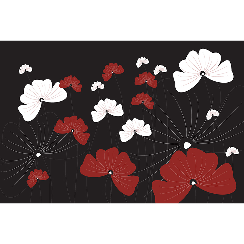 Billiga Tapet Flowers On Black Dimex online på nätet