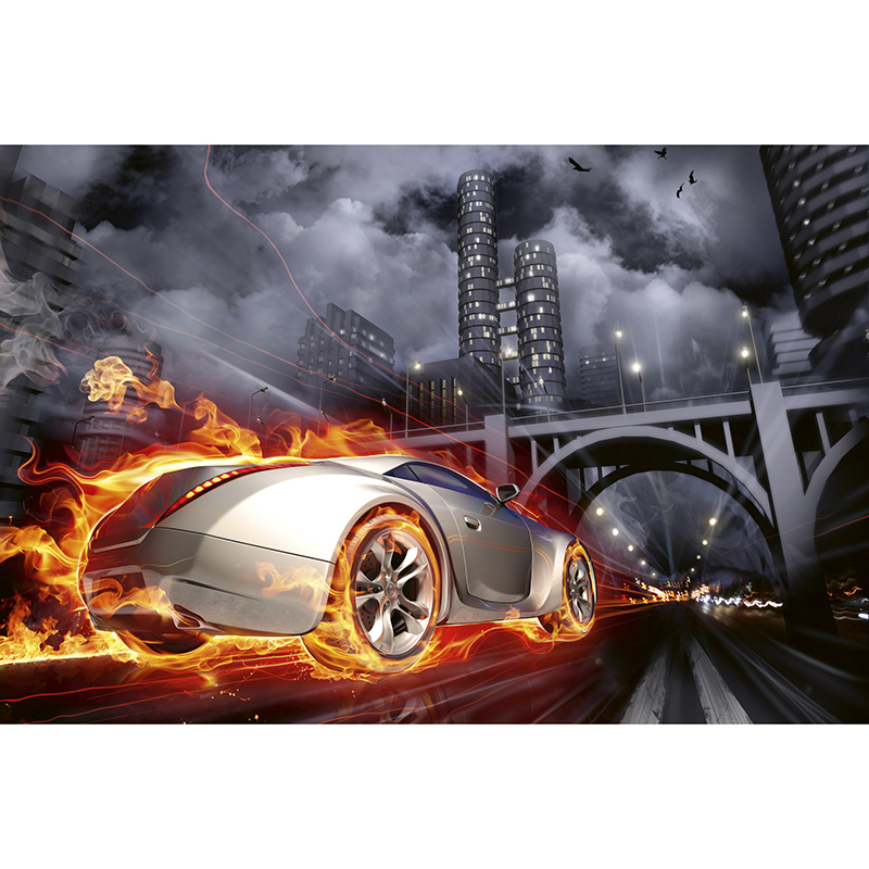 Billiga Tapet Car In Flames Dimex online på nätet