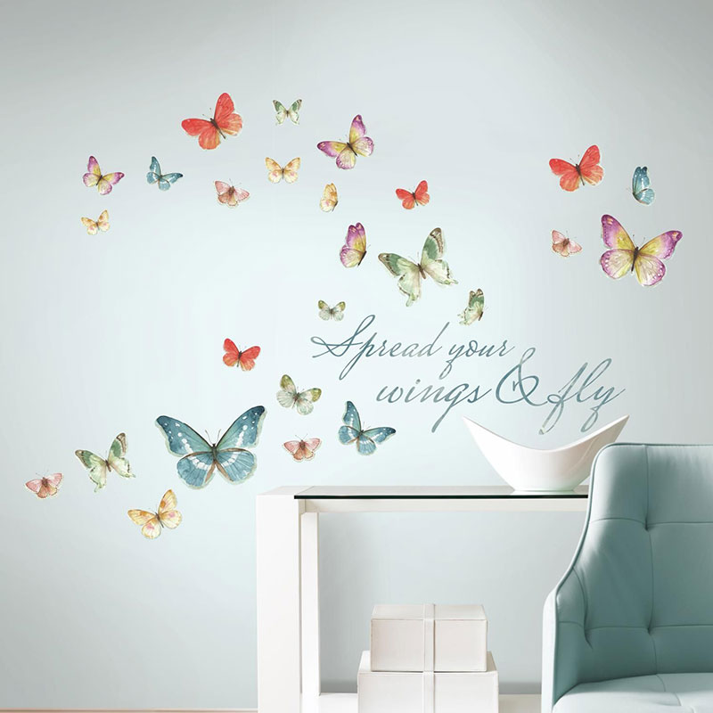 Billiga Väggdekor Butterfly Quote RoomMates online på nätet