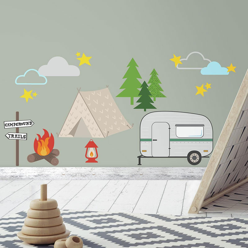 Billiga Väggdekor Camping RoomMates online på nätet