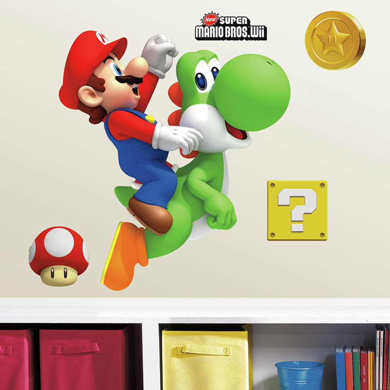 Billiga Väggdekor Nintendo Yoshi & Mario Giant RoomMates online på nätet