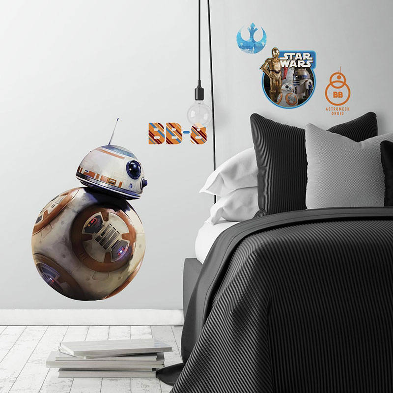 Billiga Väggdekor Star Wars The Force Awakens BB-8 Giant RoomMates online på nätet