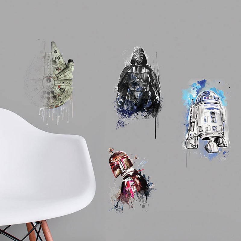 Billiga Väggdekor Star Wars Iconic Watercolor RoomMates online på nätet