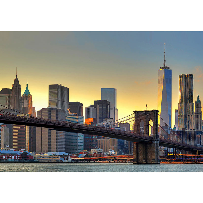 Billiga Fototapet Brooklyn Bridge At Sunset W+G online på nätet