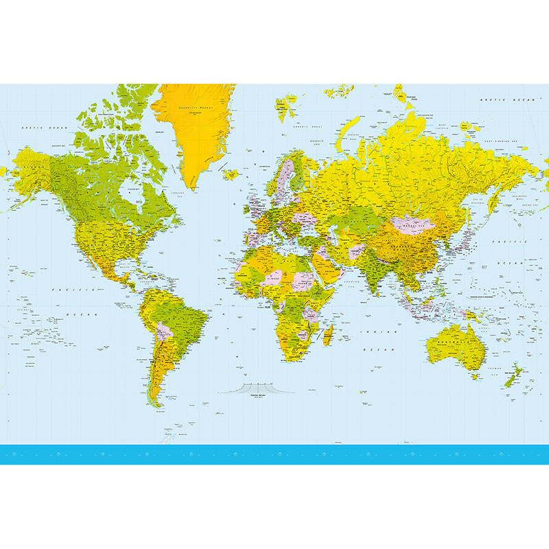 Billiga Fototapet Map of the World W+G online på nätet