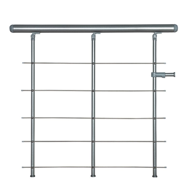 Byggera Skyddsräcke Style Rund, 1 Meter, Grå/silver, För Taköppningen