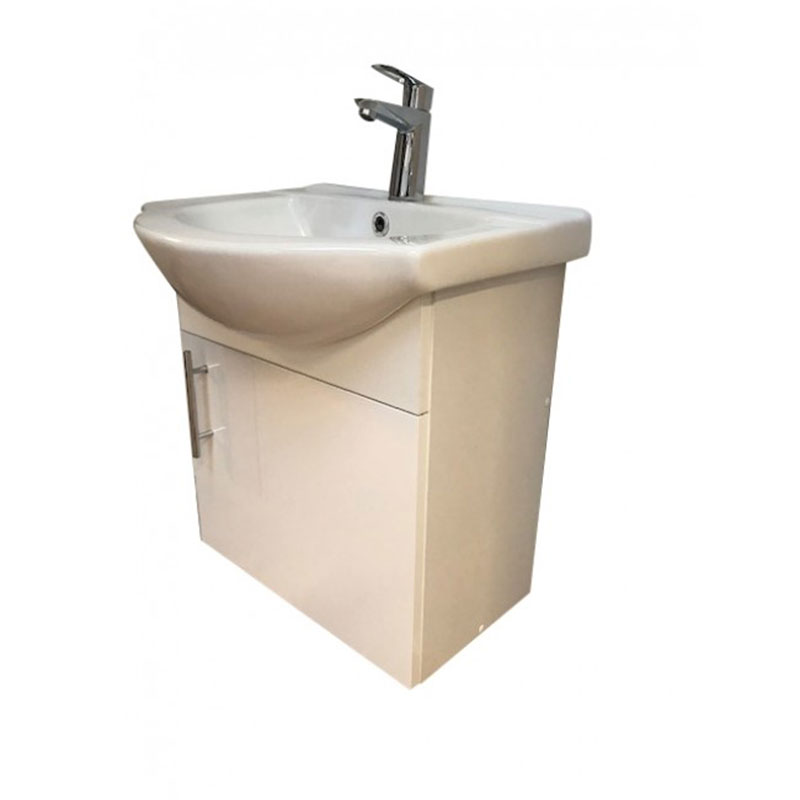 Milobad Möbelpaket Vit Högglans  51x40x54 Cm, Vit Högglans