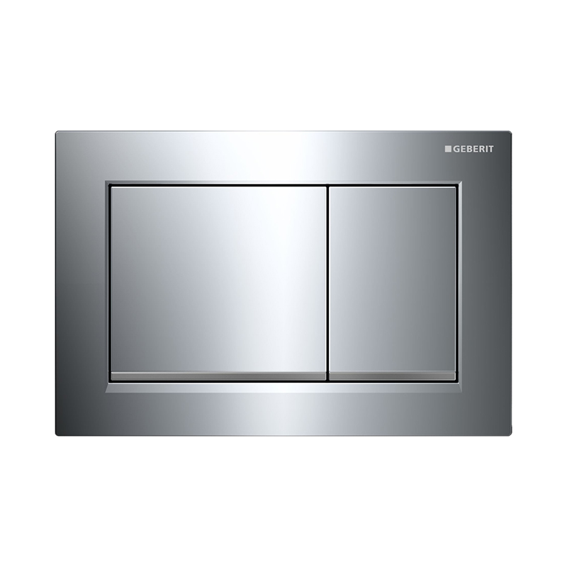 Geberit Spolknapp Omega 30  Krom, Dubbelspolning