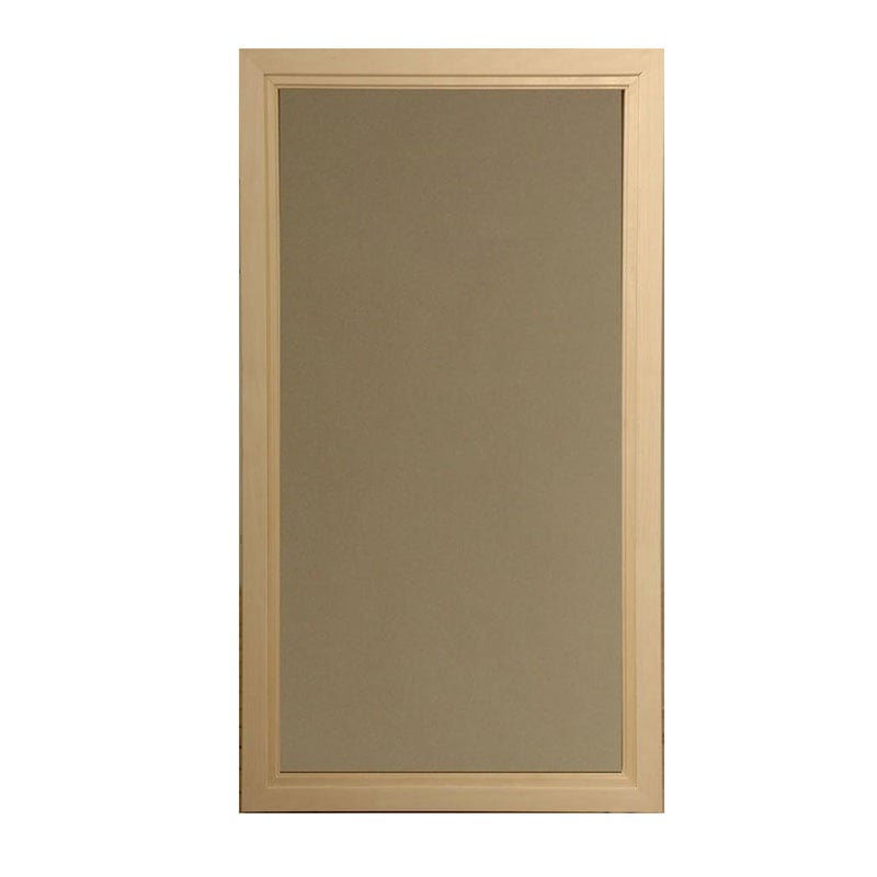 Saunasweden Bastufönster Rök Rökgrått Glas, Aspkarm 8mm Härdat Glas. Karmyttermått 495x895