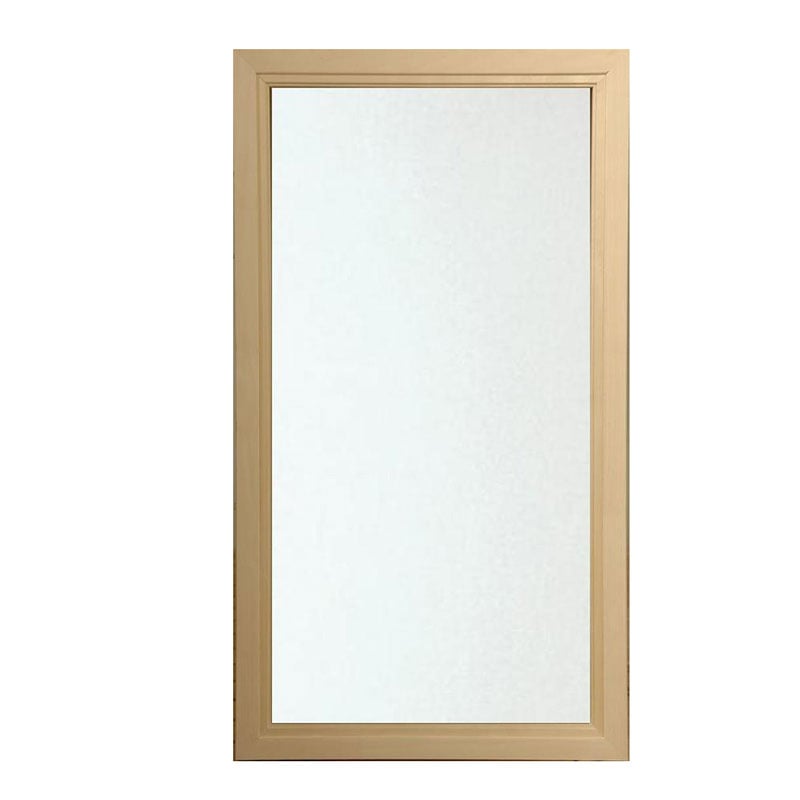 Saunasweden Bastufönster Klar Klart Glas, Furukarm 8mm Härdat Glas. Karmyttermått 490x880