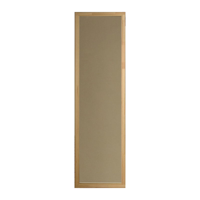 Saunasweden Bastufönster Rök Rökgrått Glas, Alkarm 8mm Härdat Glas. Karmyttermått 490x1860