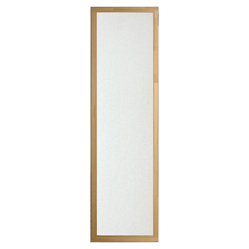 Saunasweden Bastufönster Klar Klart Glas, Aspkarm 8mm Härdat Glas. Karmyttermått 490x1890