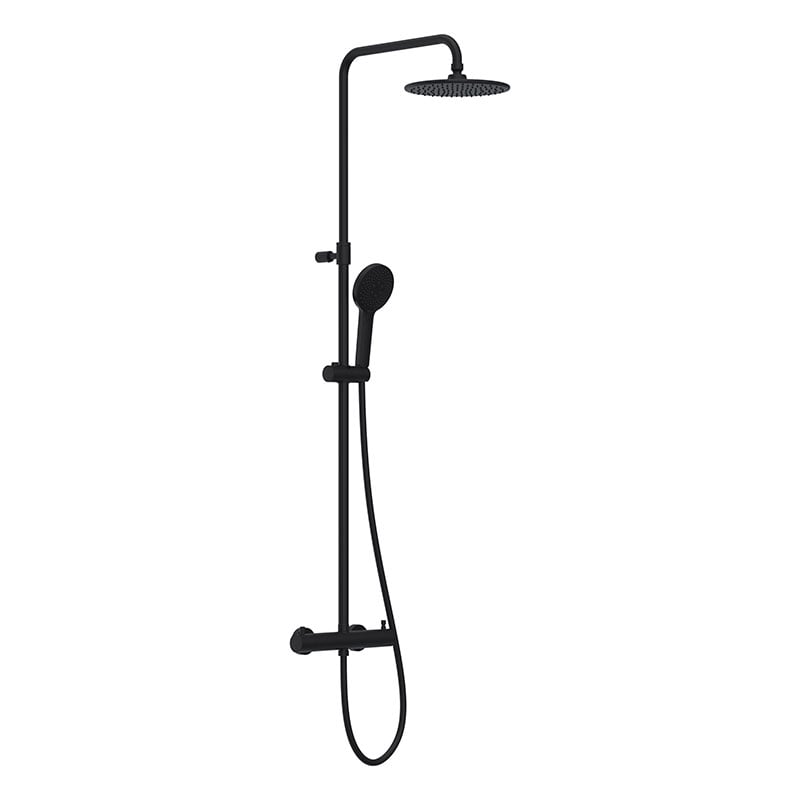 Arrow Takduschset Hönö Black Edition  Inklusive Termostatblandare 160 Cc