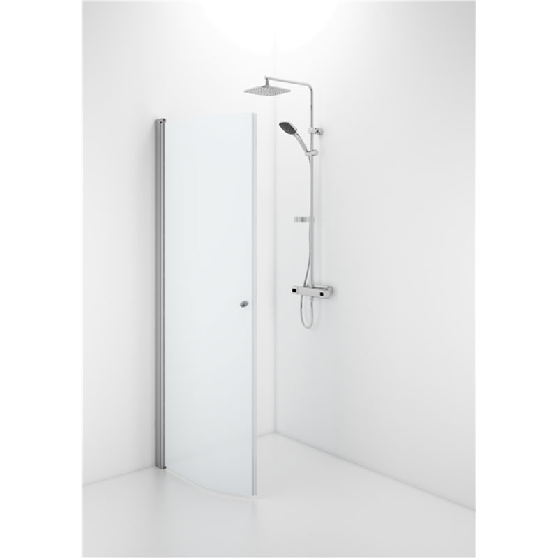 Ifö Duschdörr Space Knopp Sbnf  2000x900mm, Matt Silver Profil/frostglas