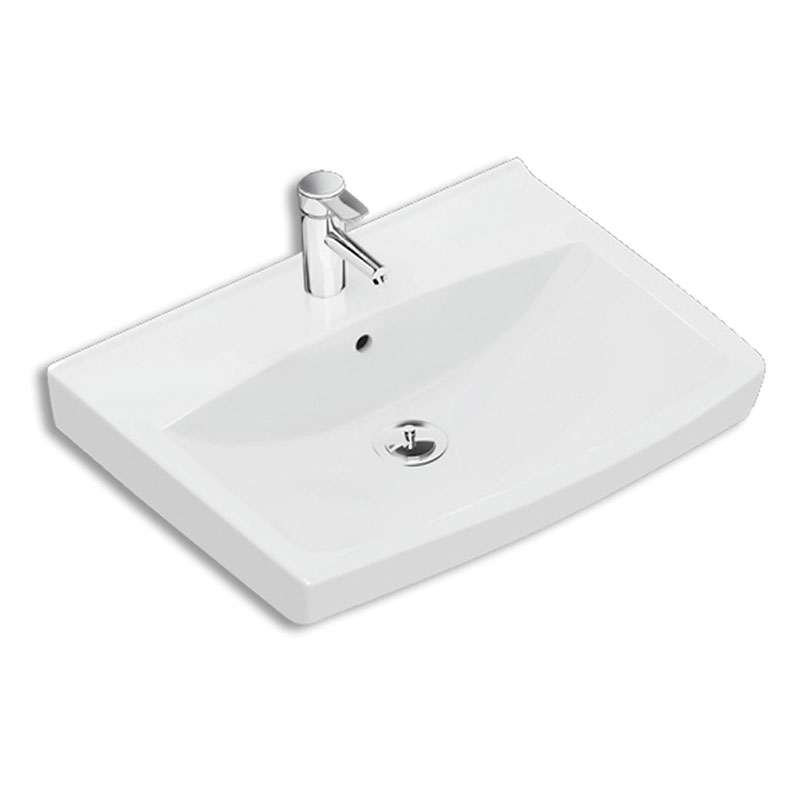 Ifö Tvättställ Spira 15020-uk  Vit, 57cm, Utan Blandarhål, Med Överfyllnadsskydd