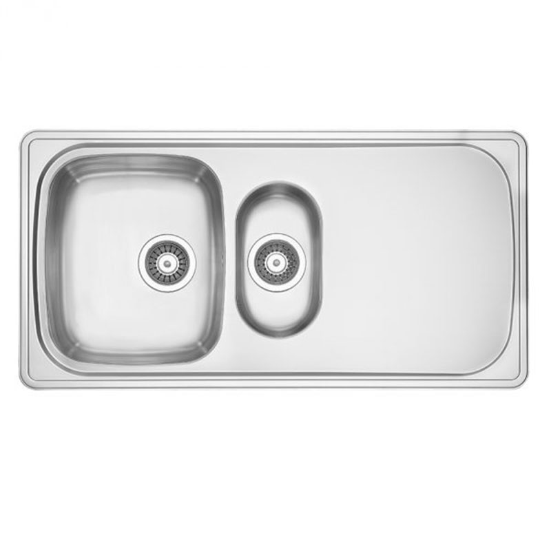 Contura Steel Diskbänk Fästin 971 K Contura Rostfritt Stål, 971x496 Mm