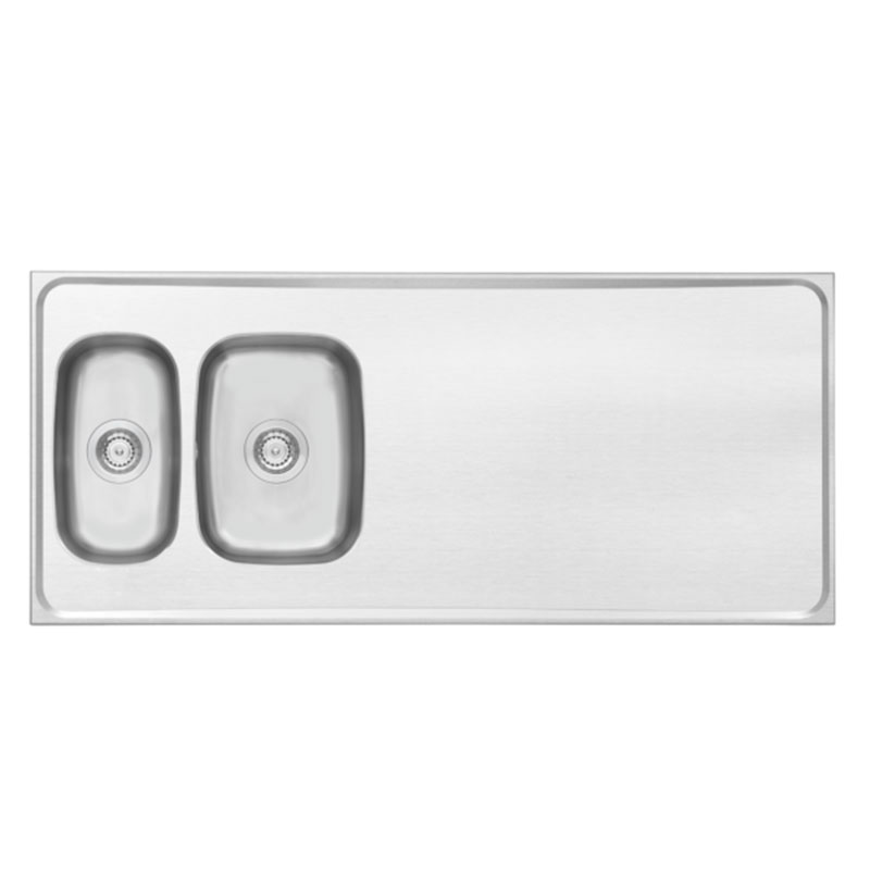 Contura Steel Diskbänk G 1400 Contura Rostfritt Stål, 1400x635x30 Mm, Passar 60 Cm Skåp