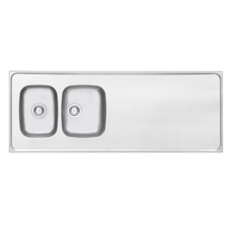 Contura Steel Diskbänk H 1600 Contura Rostfritt Stål, 1600x635x30 Mm, Passar 80 Cm Skåp