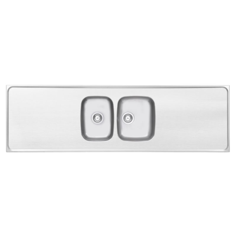 Contura Steel Diskbänk H 2000 Contura Rostfritt Stål, 2000x635x30 Mm, Passar 80 Cm Skåp