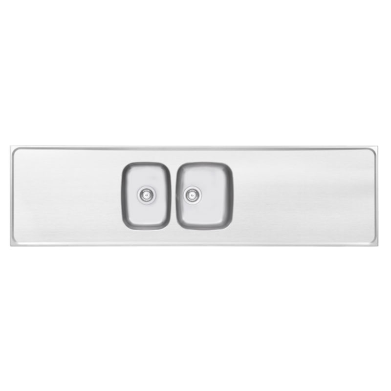 Contura Steel Diskbänk H 2200 Contura Rostfritt Stål, 2200x610 Mm, Passar 80 Cm Skåp
