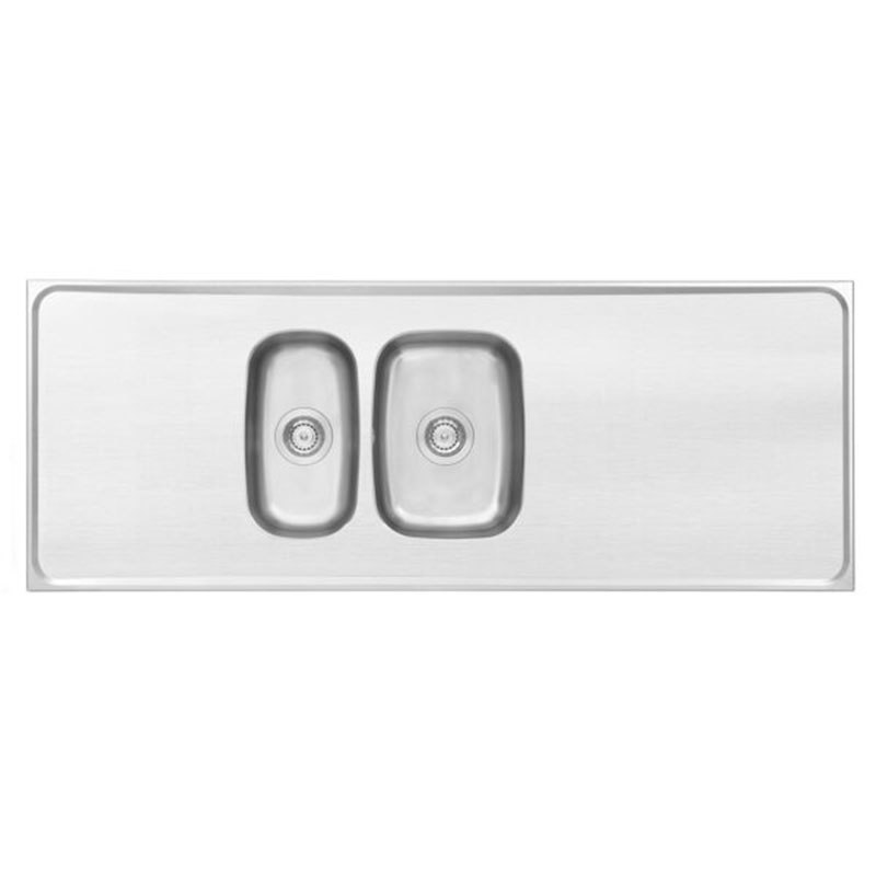 Contura Steel Diskbänk G 1600 Contura Rostfritt Stål, 1600x635x30 Mm, Passar 60 Cm Skåp