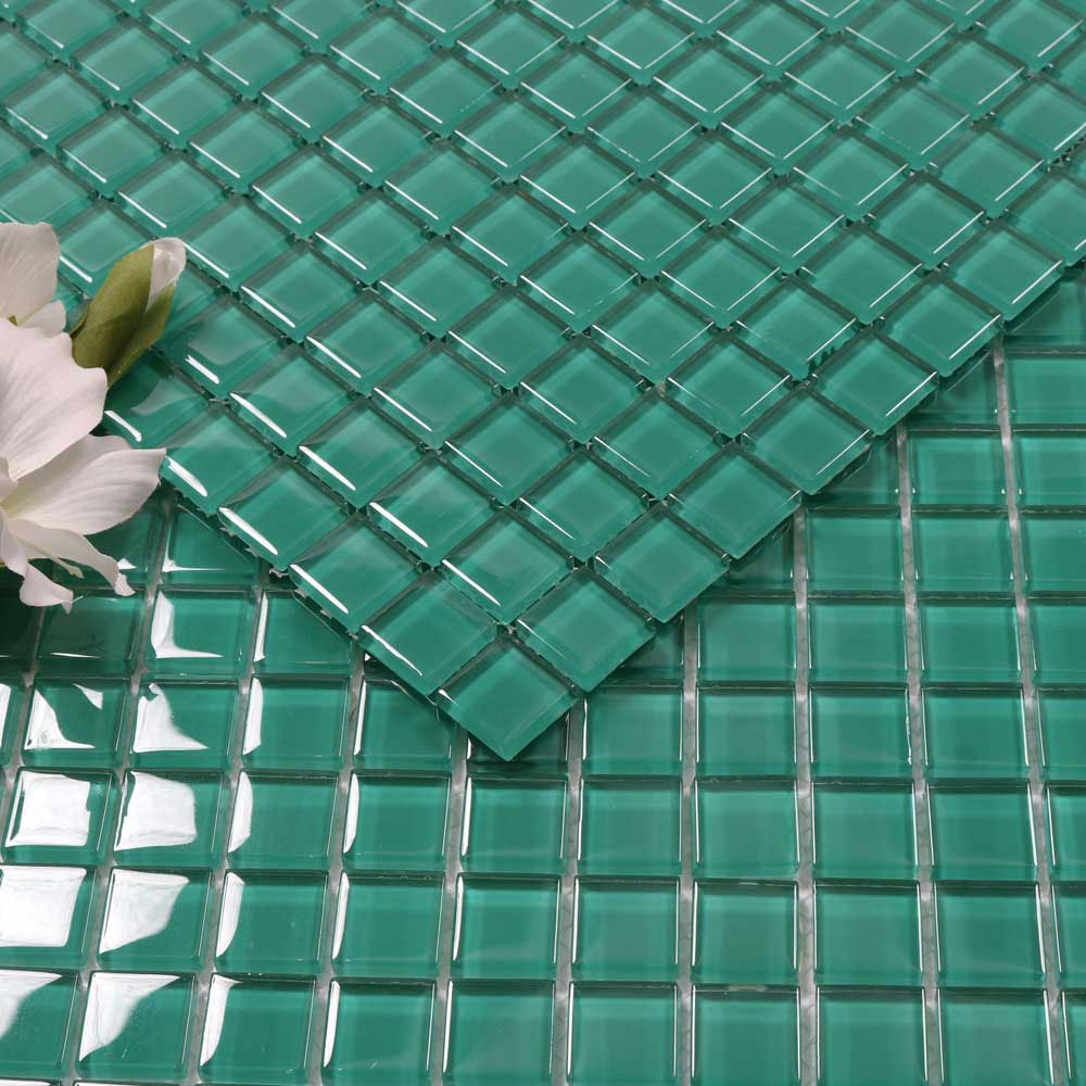 PROVBIT KRISTALLMOSAIK GREEN OC 2,3X2,3 NORDIC KAKEL