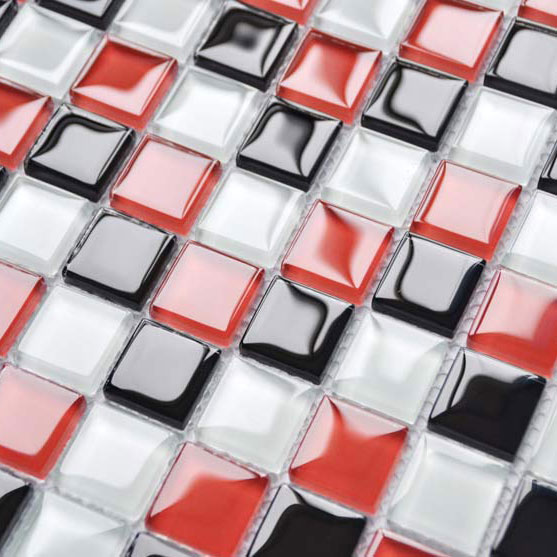 Billiga Kristallmosaik Red Checkers Nordic kakel online på nätet