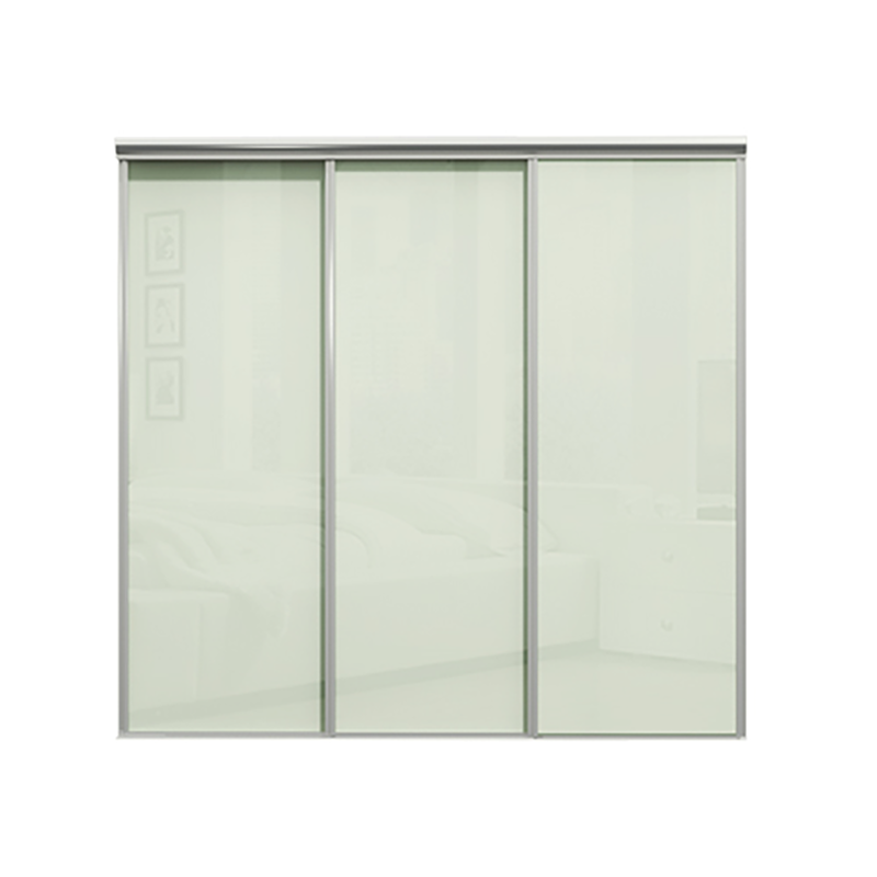 Wiksbo Skjutdörr Opalvit Glasdörr Mix 2980 Mm, 3 Dörrar