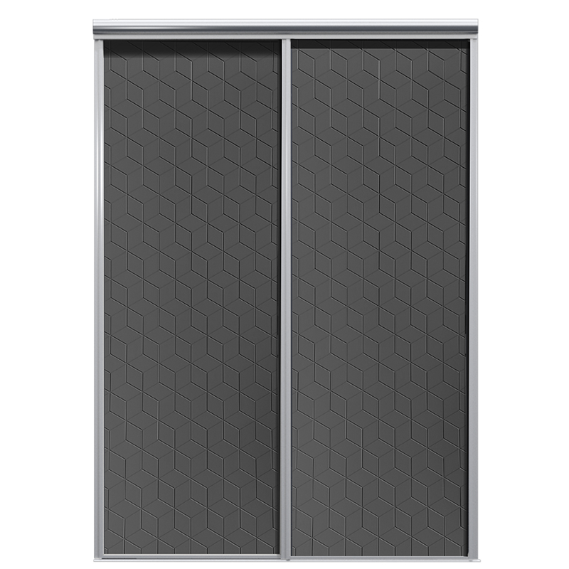 Wiksbo Skjutdörr Antracit Cube Mix 1700 Mm, 2 Dörrar
