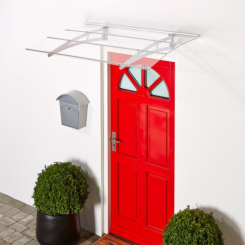 Superproof Entrétak Madrid Rostfritt Stål  1400x880x240 Mm (monteringshöjd Över Dörr)