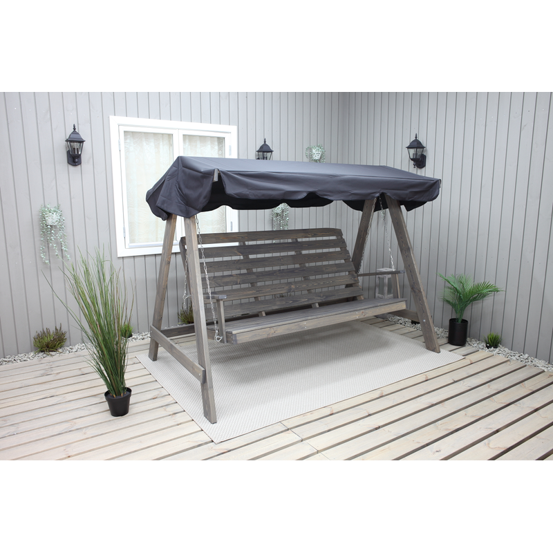 Baltic Garden Hammock Pelle Med Tak  Grå & Grå