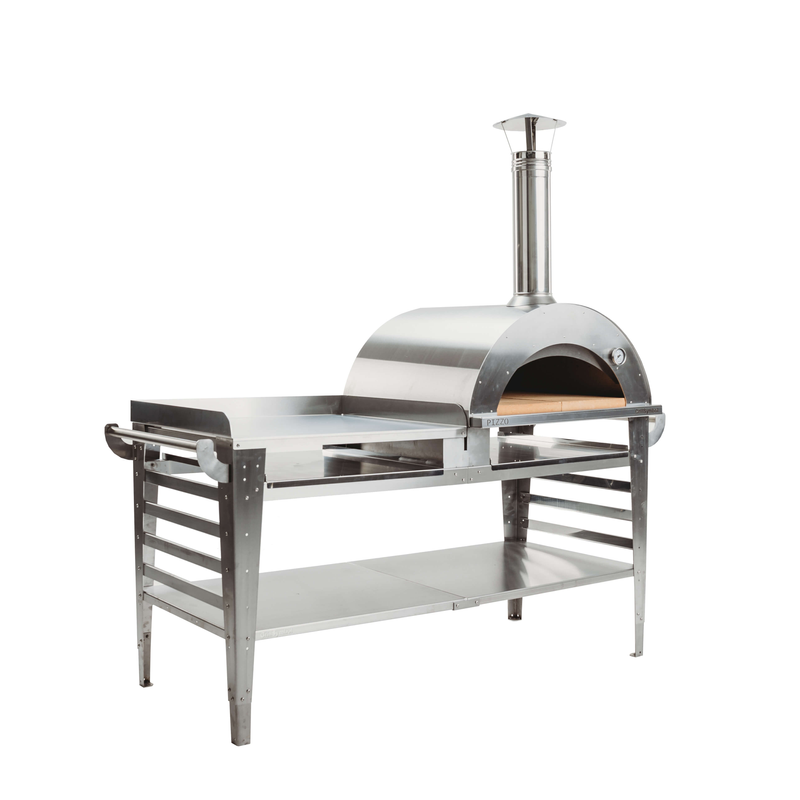 Grillsymbol Pizzaugn Med Bord Grillsymbol 180 Cm, Inox