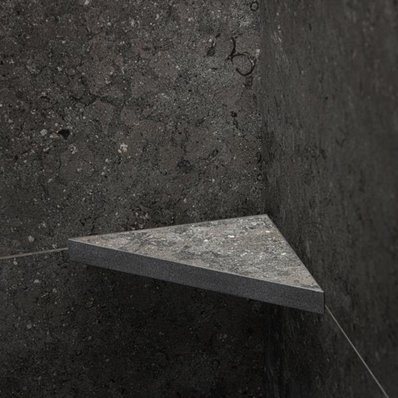 Tebo Duschhylla Tile In Air  Mörk Granit