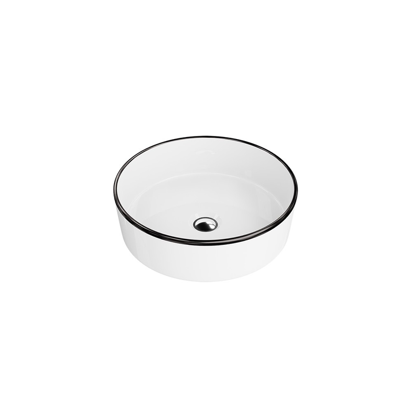 Lavita Tvättställ Merida Lavita 60 Cm, Vit Med Svart Linje