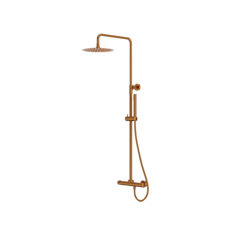 Lavita Duscharmatur Termostatisk Set Med Takdusch Orion Koppar Lavita 86,2 Cm