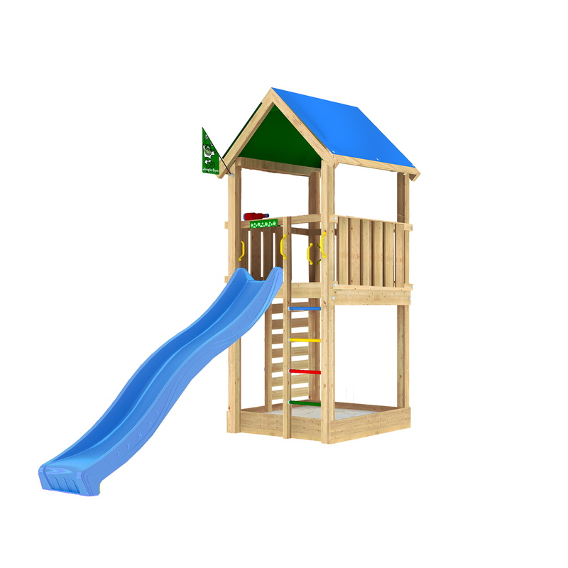 Jungle Gym Lektorn Lodge  Blå Rutschkana