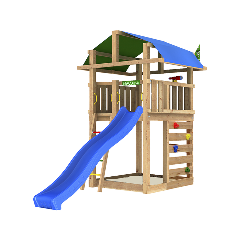 Jungle Gym Lektorn Fort  Blå Rutschkana