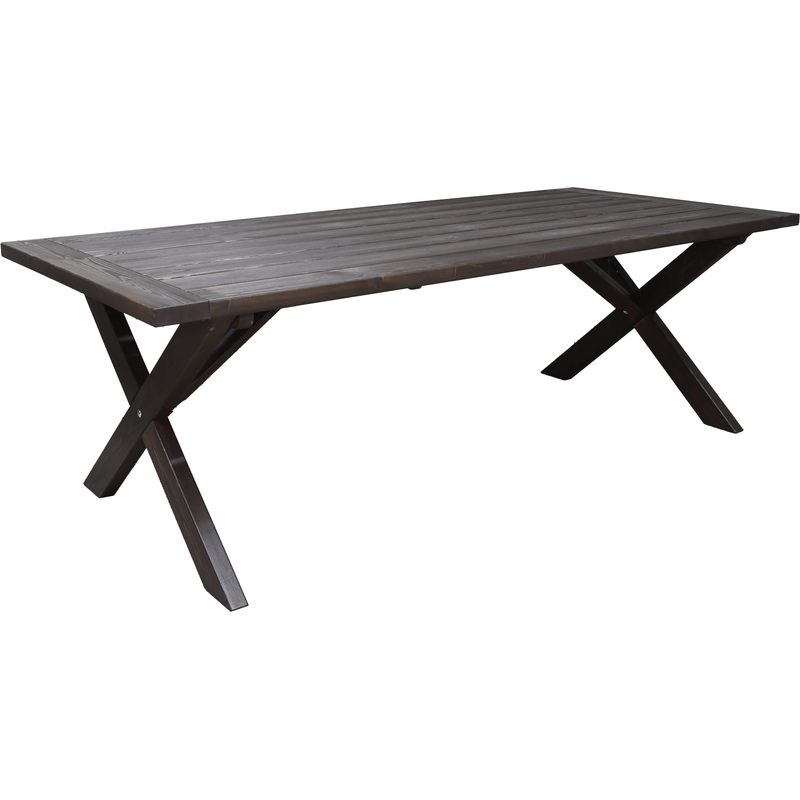 Baltic Garden Utomhusmöbelgrupp 220 Cm Bord & 6 Levanto Grå Stolar  Brun