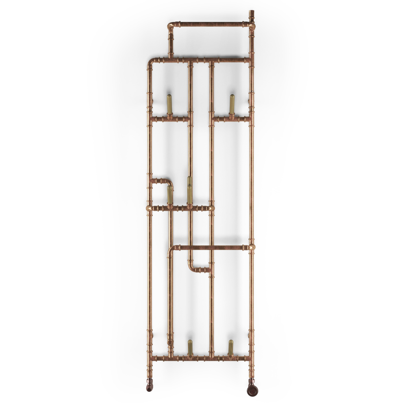 Duschbyggarna Handdukstork Pajak Naturkoppar Elektrisk  1723 Mm, Höger, 531 Mm