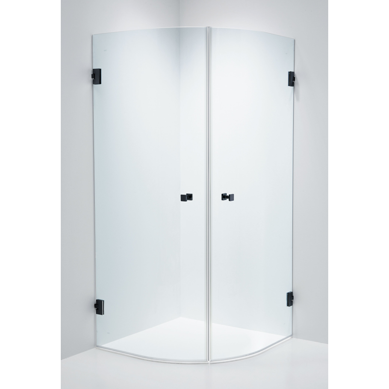 Duschbyggarna Duschdörrar Corny Design  800x900 Mm, Svartkrom