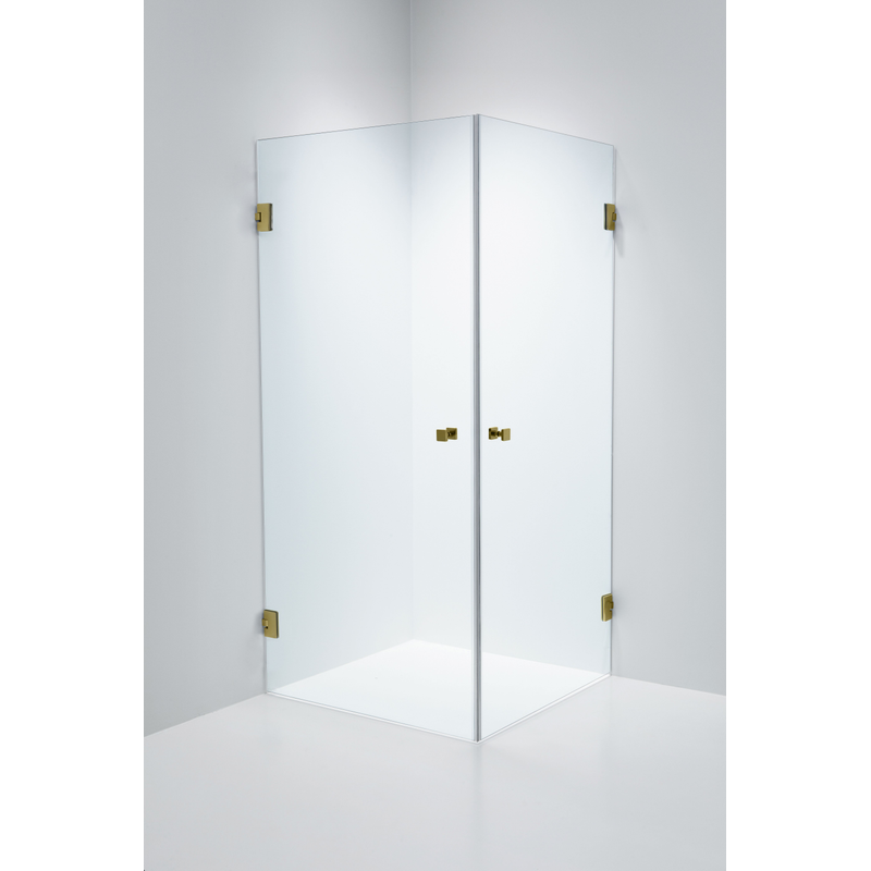 Duschbyggarna Duschdörrar Twin Design  800x800 Mm, Brons, Klarglas