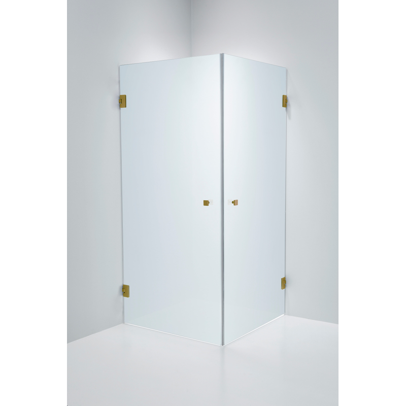 Duschbyggarna Duschdörrar Twin Design  800x900 Mm, Brons, Isglas