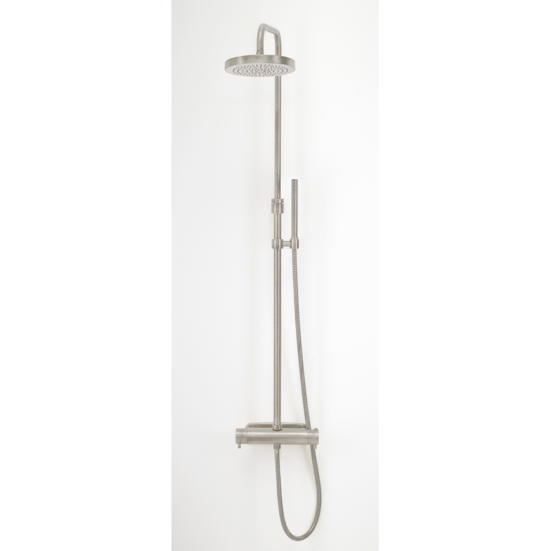 Duschbyggarna Takdusch Rondo 220  Termostatblandare  160 Mm, Rostfri Look