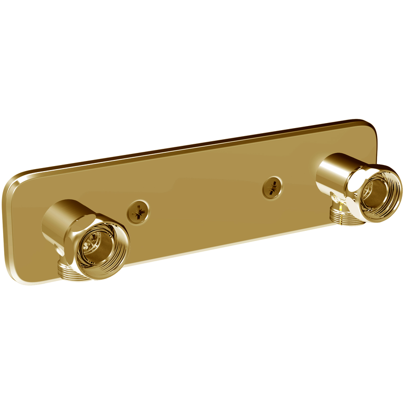 Duschbyggarna Blandarfäste För Duschblandare För Utanpåliggande Rördragning  160 Mm, Guld