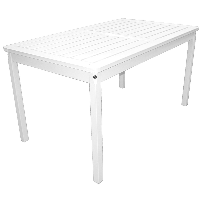 Baltic Garden Utomhusbord Europe 150 Cm  Vit, Furu