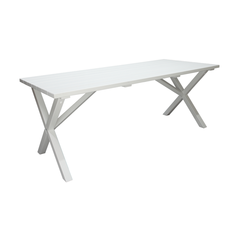 Baltic Garden Utomhusbord Scottsdale Rektangulärt  Vit, 190 Cm